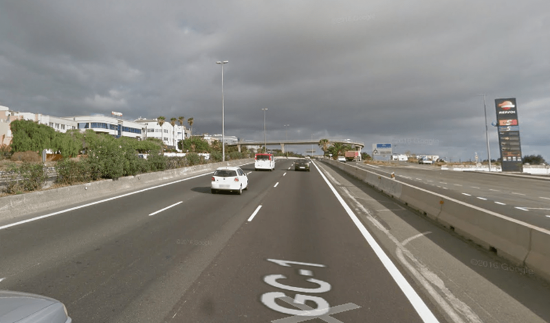 El accidente ha ocurrido a la altura de Las Huesas (Foto Google Maps)